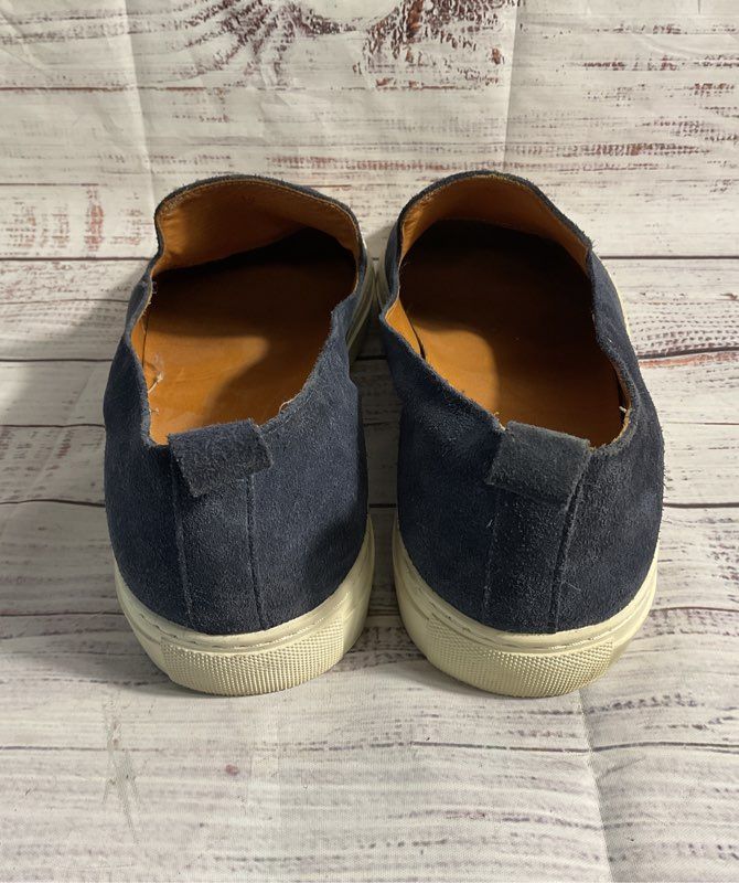 Sid Mashburn Golden Blue Suede Slip On Rubber Sole Boat Shoe Loafers Size 13