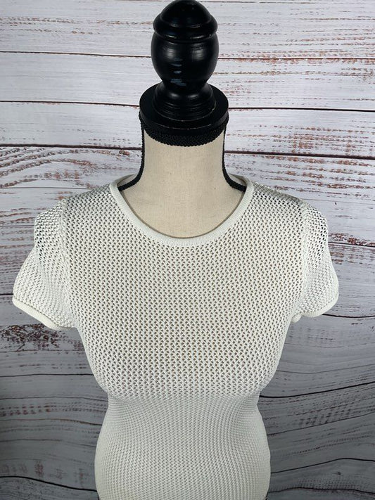 HOUSE OF CB Women's White Knit Top Size S Viscose Blend