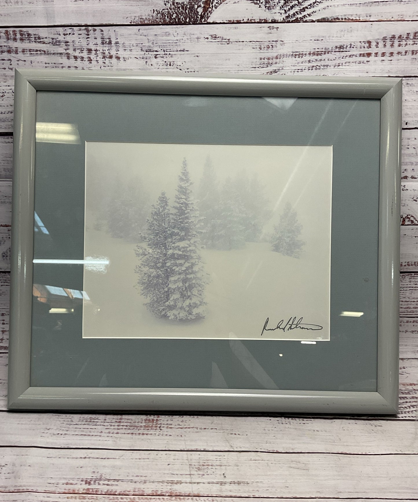 Trees On Snowy Mountain In the fog Photography by Richard Strauss Signed