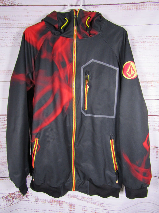 Volcom Volume Men's Black & Red Snowboard Jacket Size L