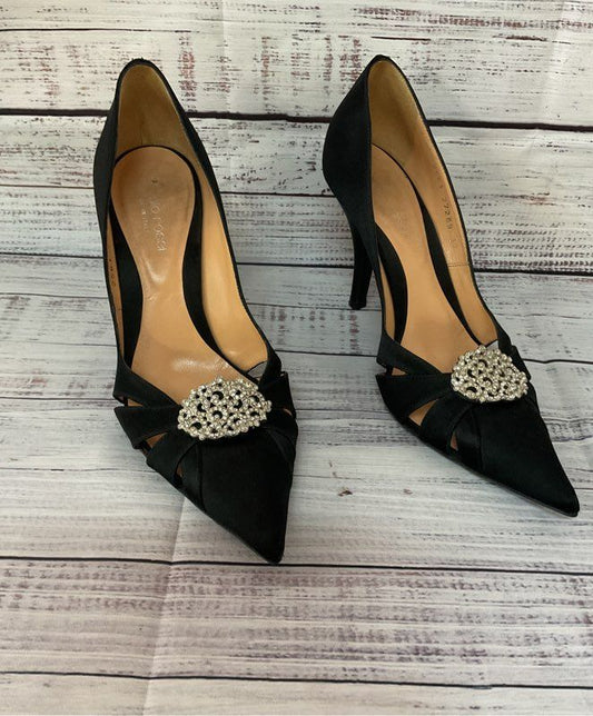 Women's Sergio Rossi Black Pump Heel with embellishment Size 37
