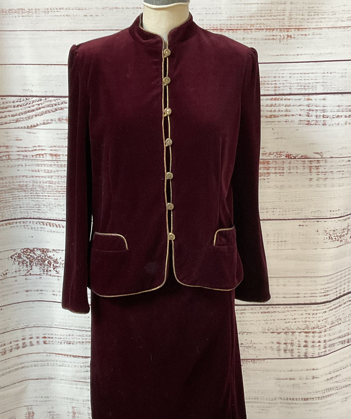 Butte Vintage Button Up Jacket Burgundy