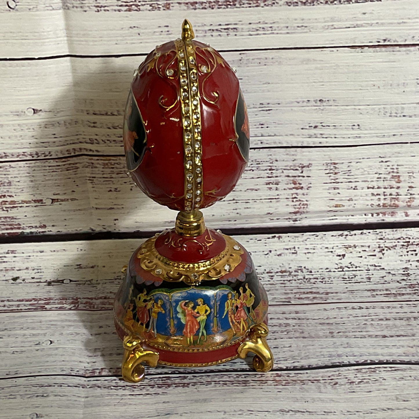 2004 ARDLEIGH ELLIOTT Porcelain The Nutcracker Ballet Musical Egg (WORKS!!!)