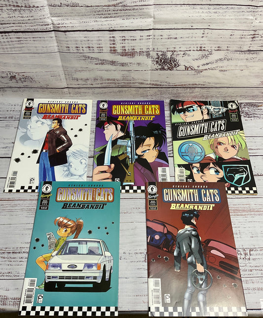 1999 Gunsmith Cats: Bean Bandit: Kenichi Sonoda Vol #1-5 of 9 Dark Horse Comics