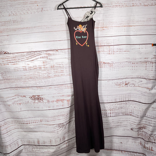 Boy's Lie Head Over Heals Ribbed Maxi True Love Cherub Dress - Size S New