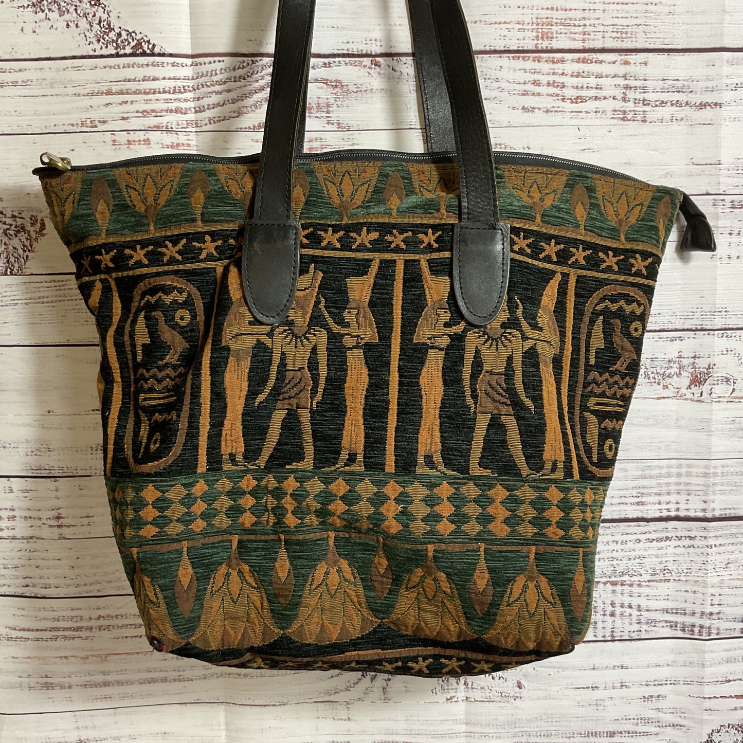 GAVIVE by Boyt Egyptian Motif Tapestry Tote Bag