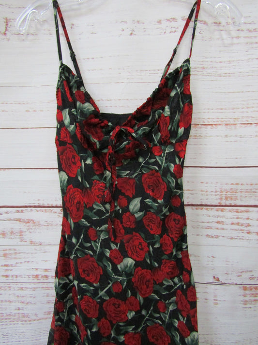 Commense Women's Bulgarian Roses Floral Cami Long Dress Size XS