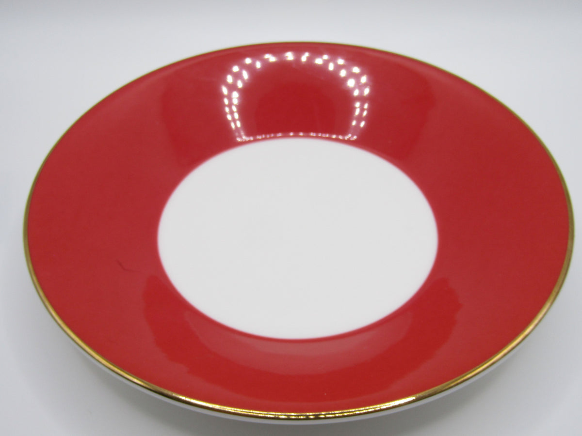 Wedgwood Wonderlust Crimson Jewel Bone China Flat Cup & Saucer Set