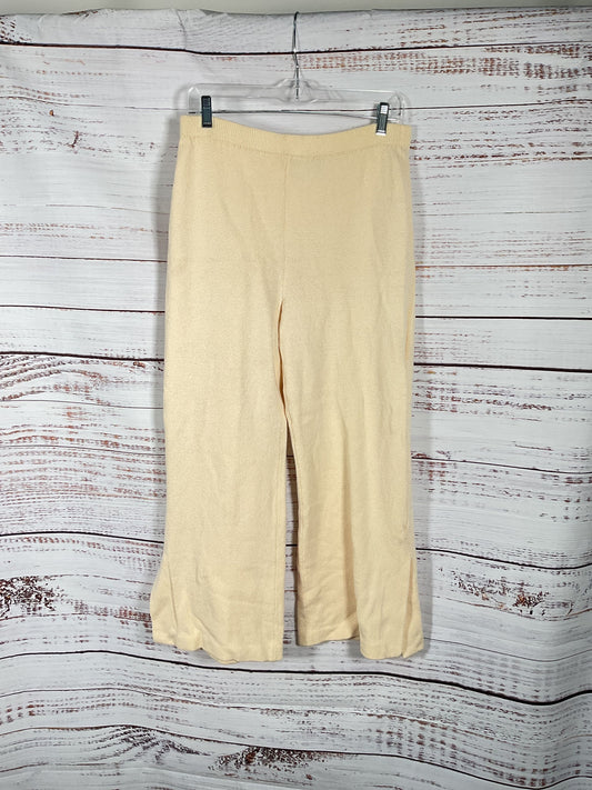 St. john Evening Cream Color Knit Stretch Waist Trousers Pants - Size 4