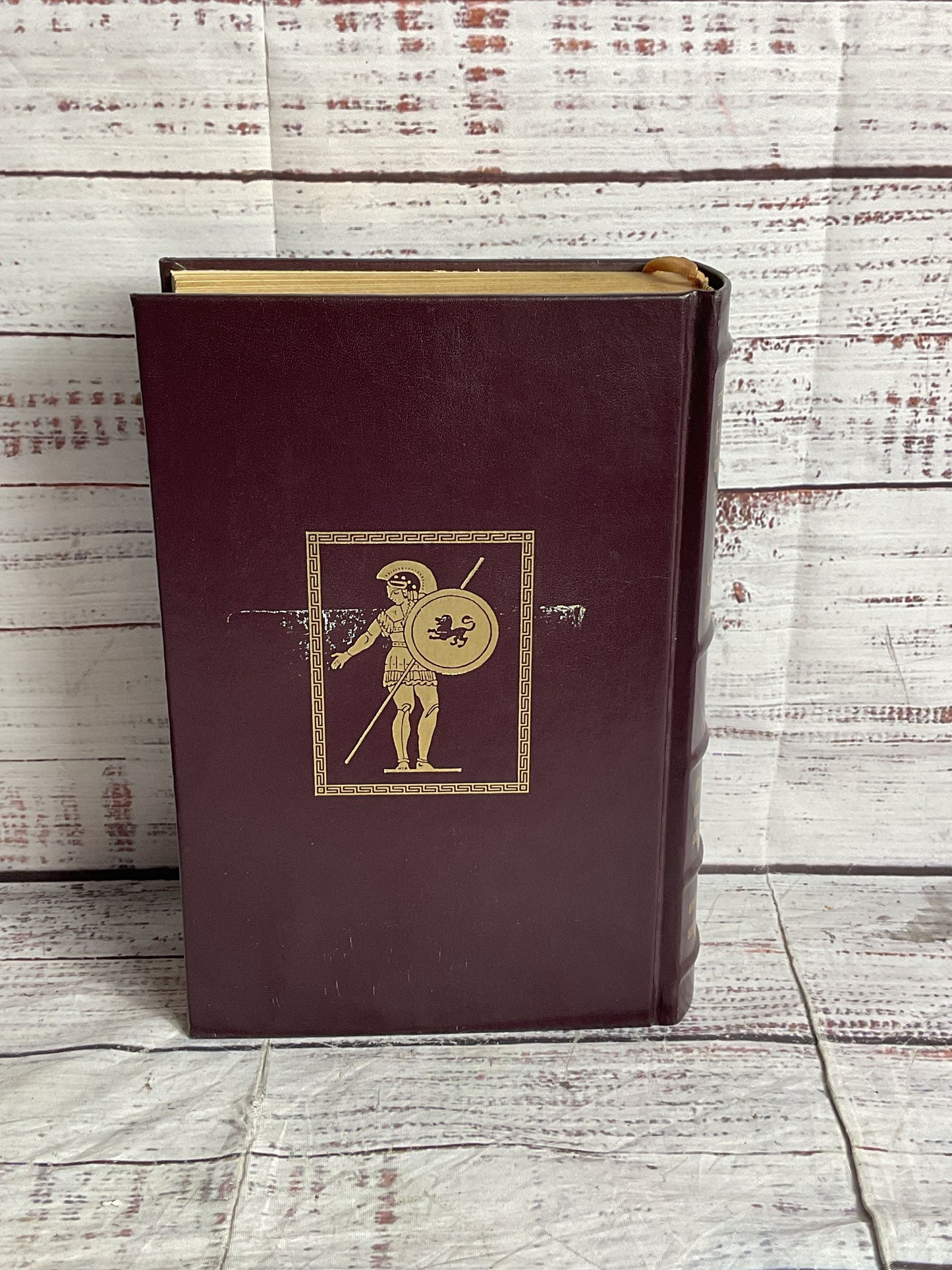 Homer The Iliad and The Odyssey Leather Hardcover Book
