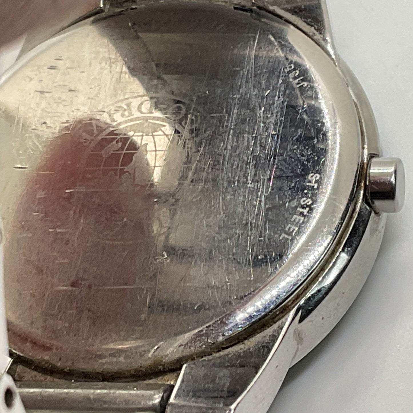 CITIZEN Axiom Eco-Drive Black Dial Stainless Steel Men's Watch- NEEDS BATTERY