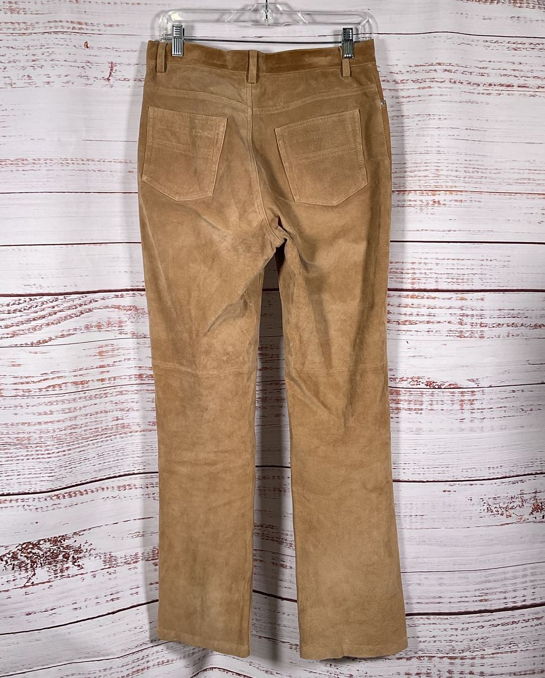 Boston Proper Suede Leather Pants Brown 6