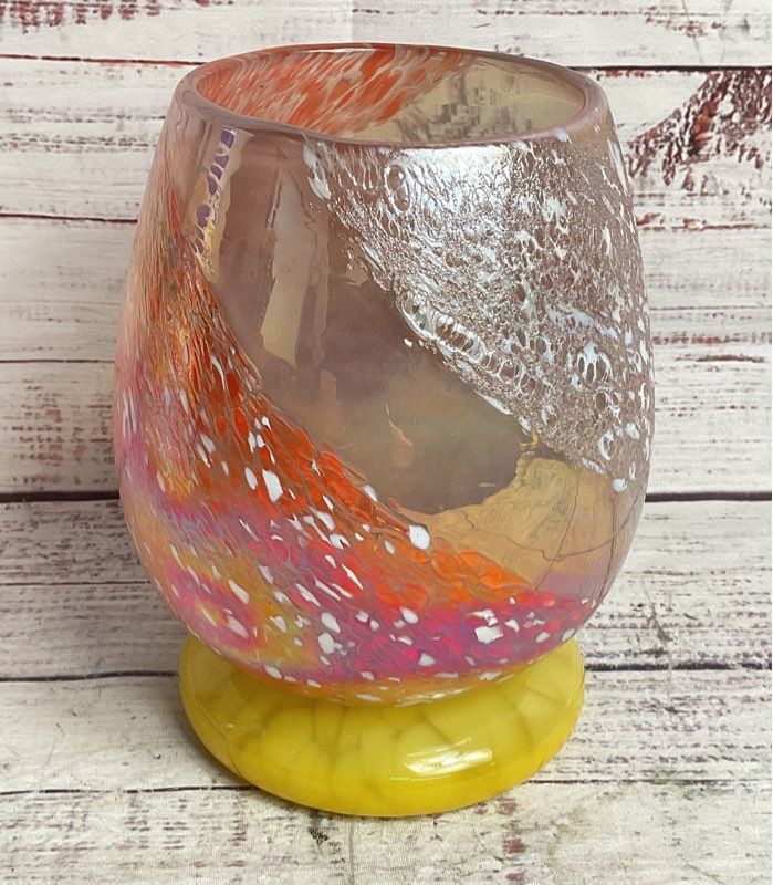 Anthropologie Laney 7.25" Cheena Glass Vase Multicolor