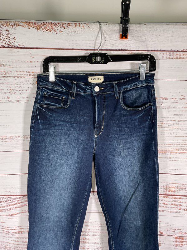 L'AGENCE Women's Ruth High Rise Straight Columbia Blue Jeans Size 28