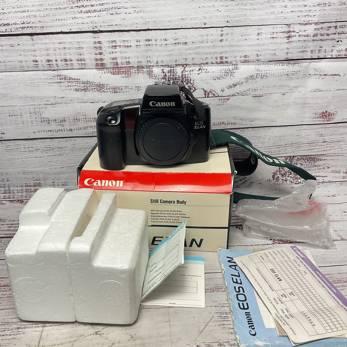 Canon EOS Elan 35mm Film SLR Camera Body Plus Box