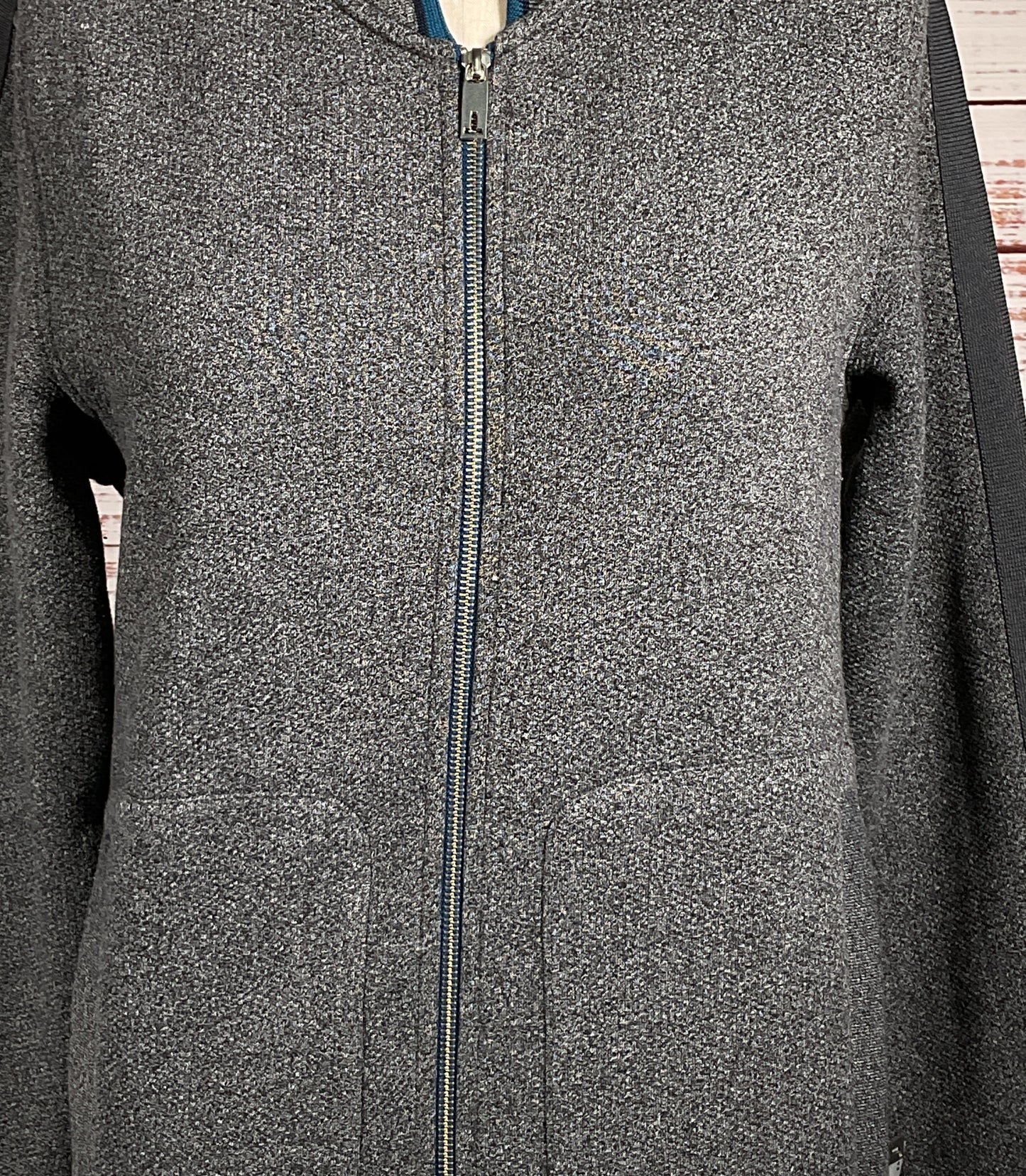 Ted Baker London Textured Zip Up Jacket Gray 3