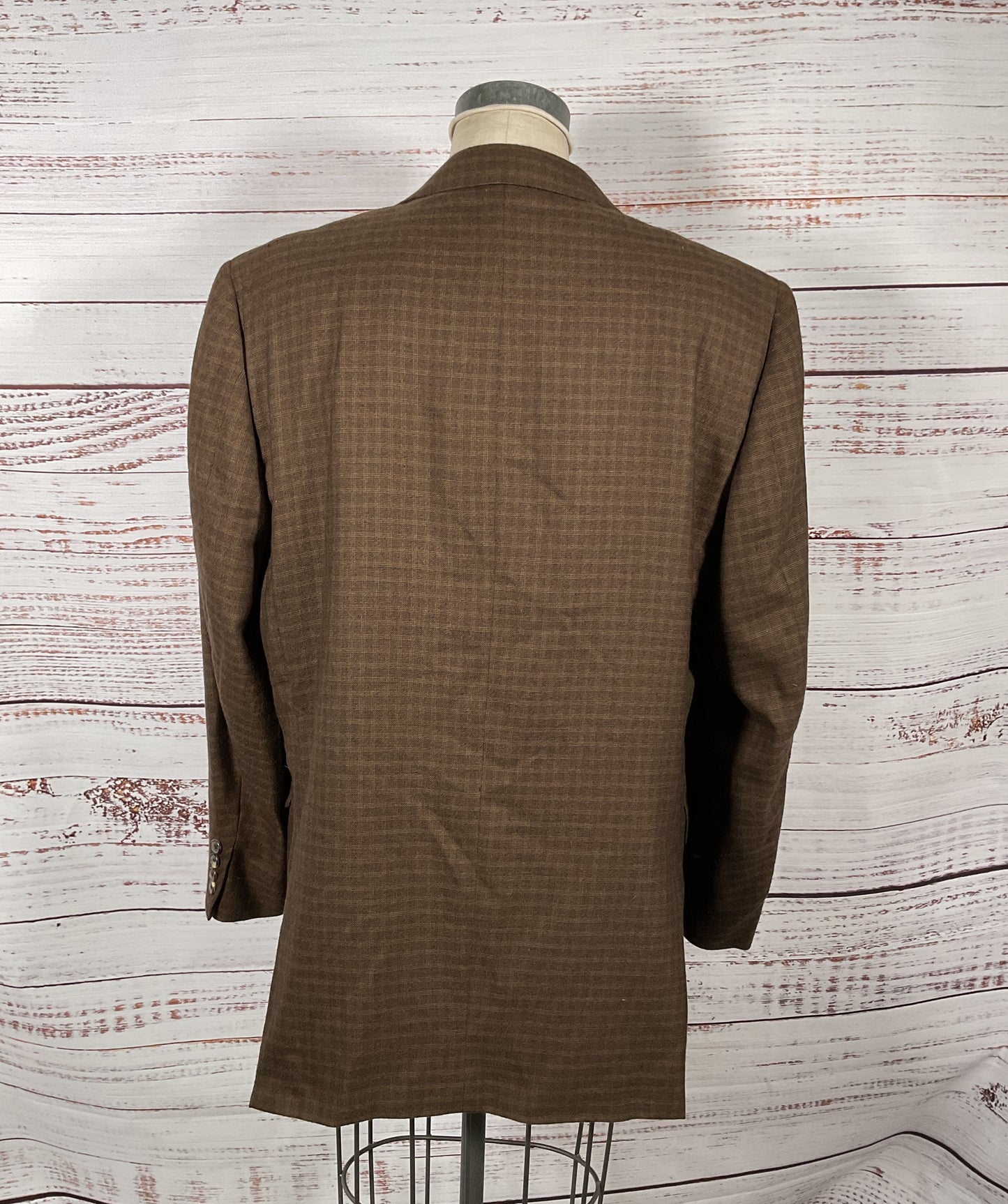 Ermenegildo Zegna Brown Cashmere 3 Button Blazer Padded Shoulder Men's - Size 52