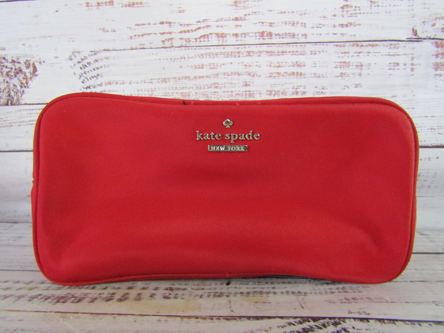 Kate Spade Red Nylon Toiletry Cosmetics Bag
