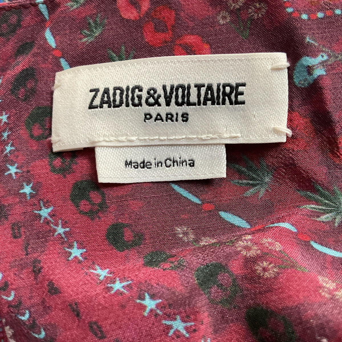 ZADIG & VOLTAIRE Women's Burgundy Elastic Waist Dress- SZ M