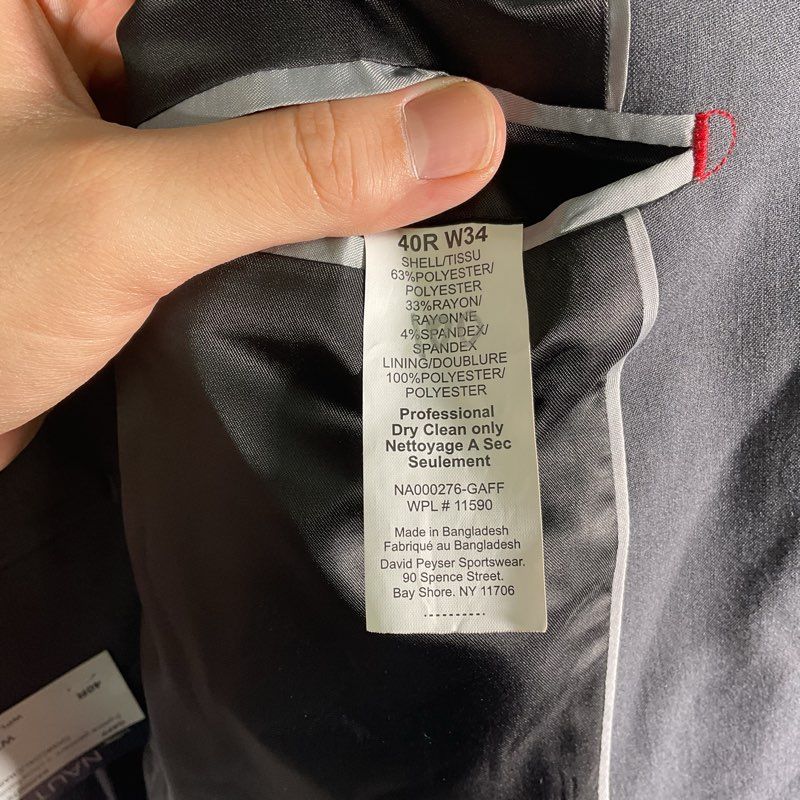NWT Nautica Gray Bi-Stretch Poly Blend 2 pc. Suit - Size 40R