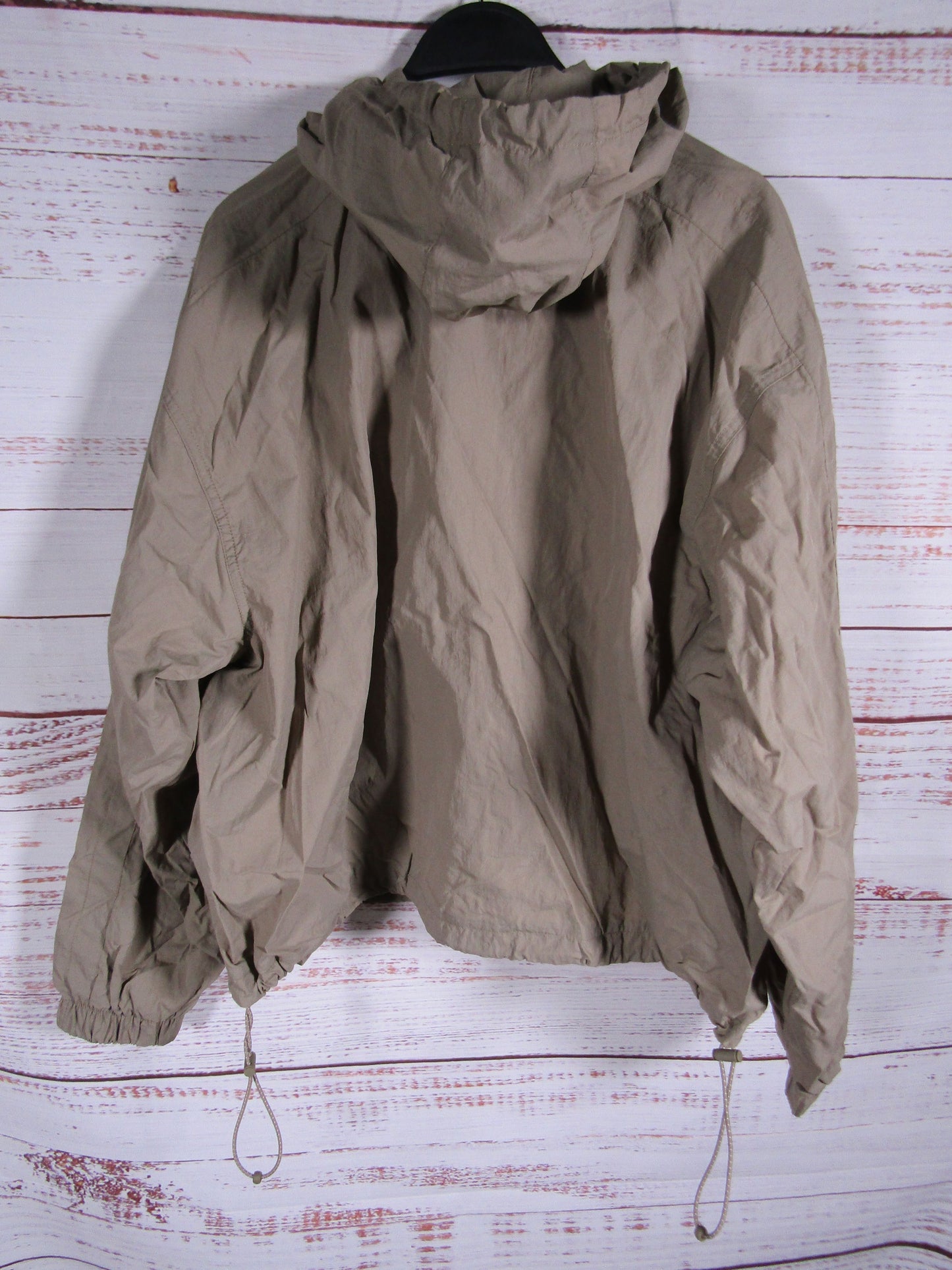 Zara x Rhude Rhuigi Men's Brown Nylon Windbreaker Hoodie Size L