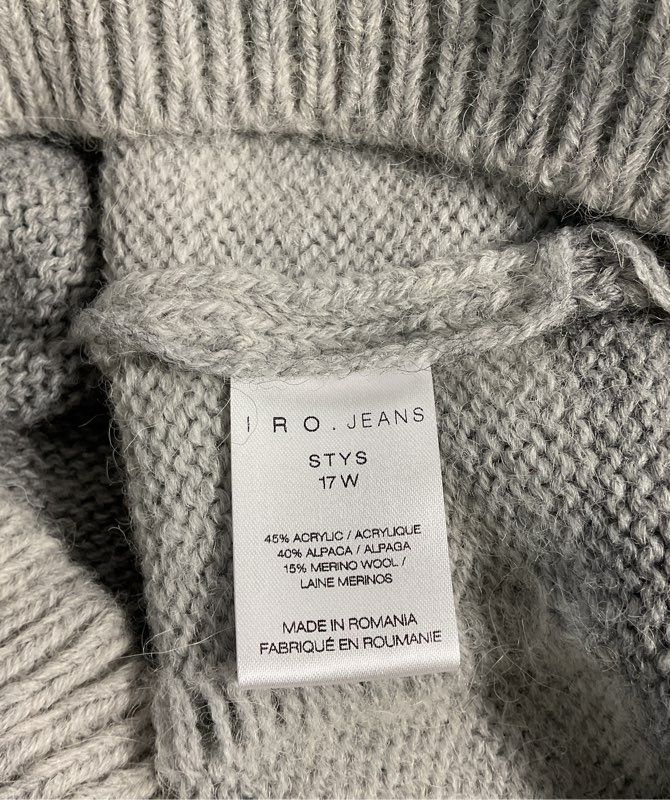 IRO Jeans Women's Stys Distressed Wool Striped Pullover Sweater Size S