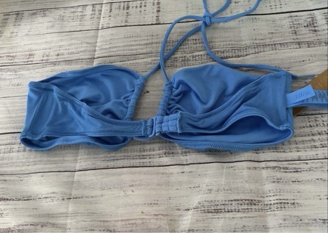 NWT Women's Skims Wire halter Bathing suit top in Tide Size M