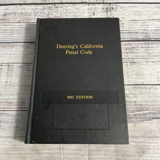 VTG. Deering's California Penal Code 1985 Edition Leatherbound Hardcover Book