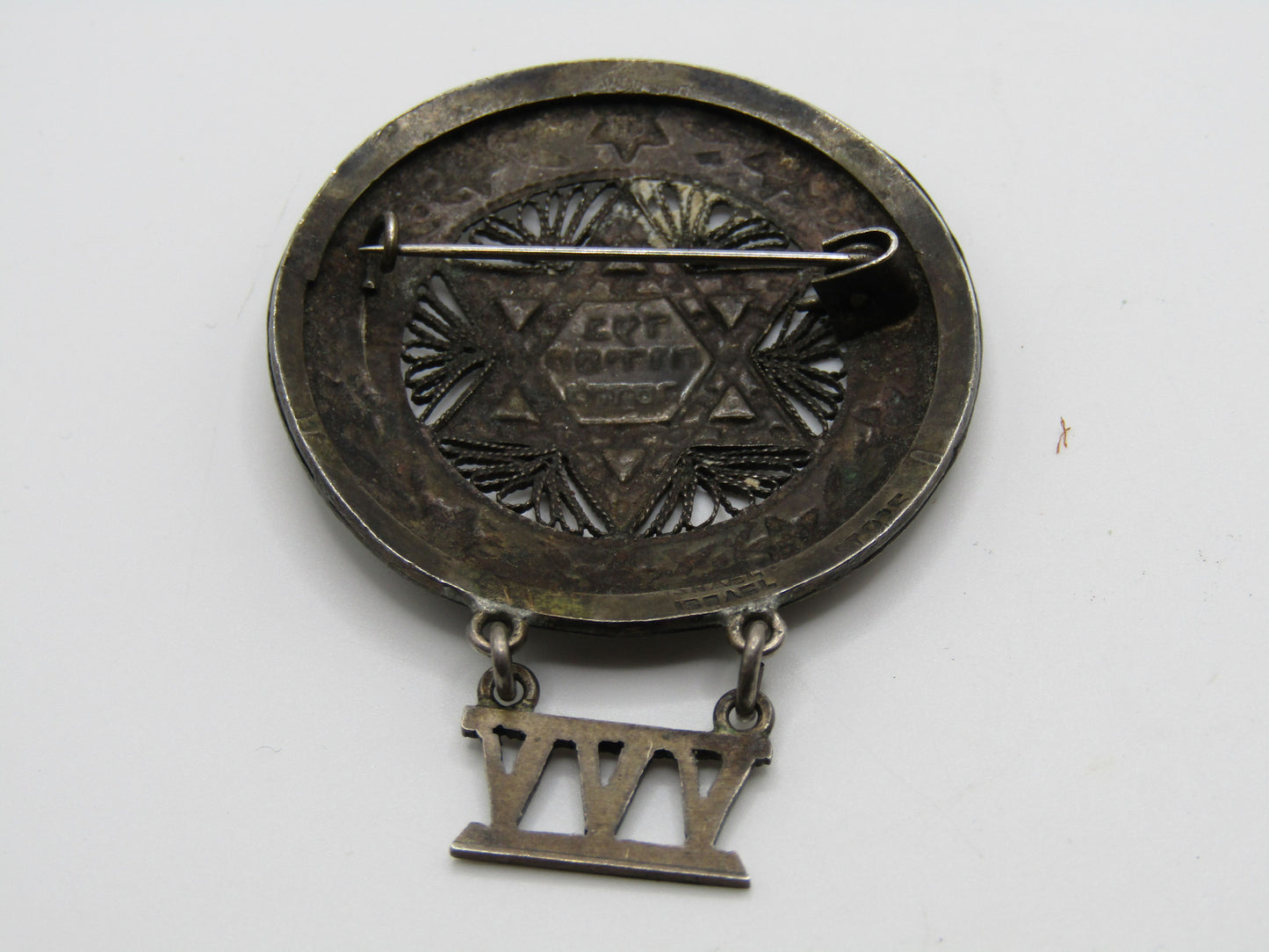 Vintage Ahron Statnesky Hadassah Sterling Silver Star of David Brooch Pin
