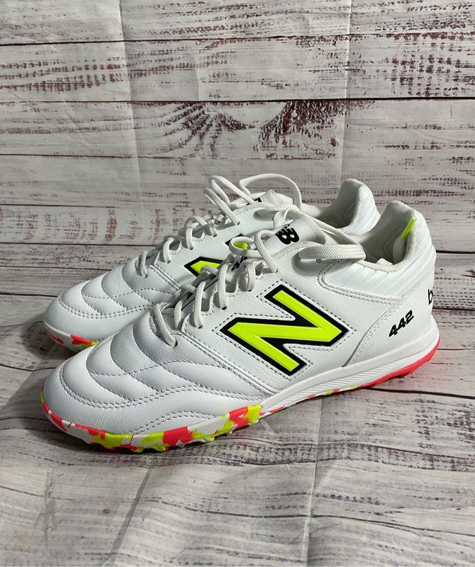 New Balance 442 V2 Pro Wide 2E White Yellow MS41TIB2 Size 5.5 New No Box