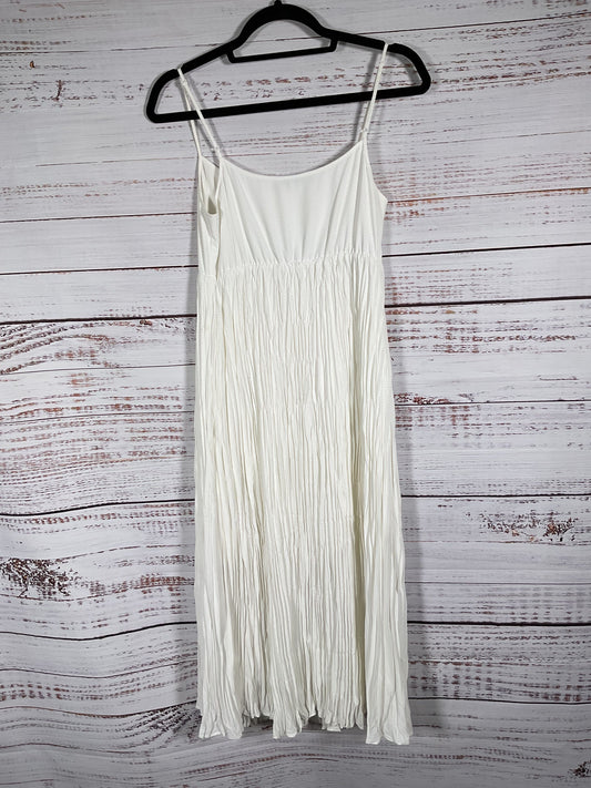 All saints White Dot Pleated Ruffled Dress - Size Small