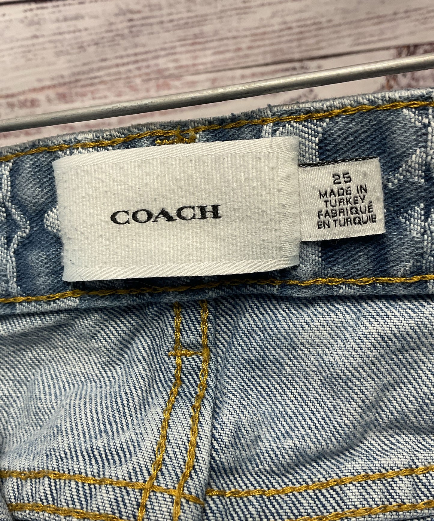Coach High-Rise monogram C Blue Jeans Pants - Size 25