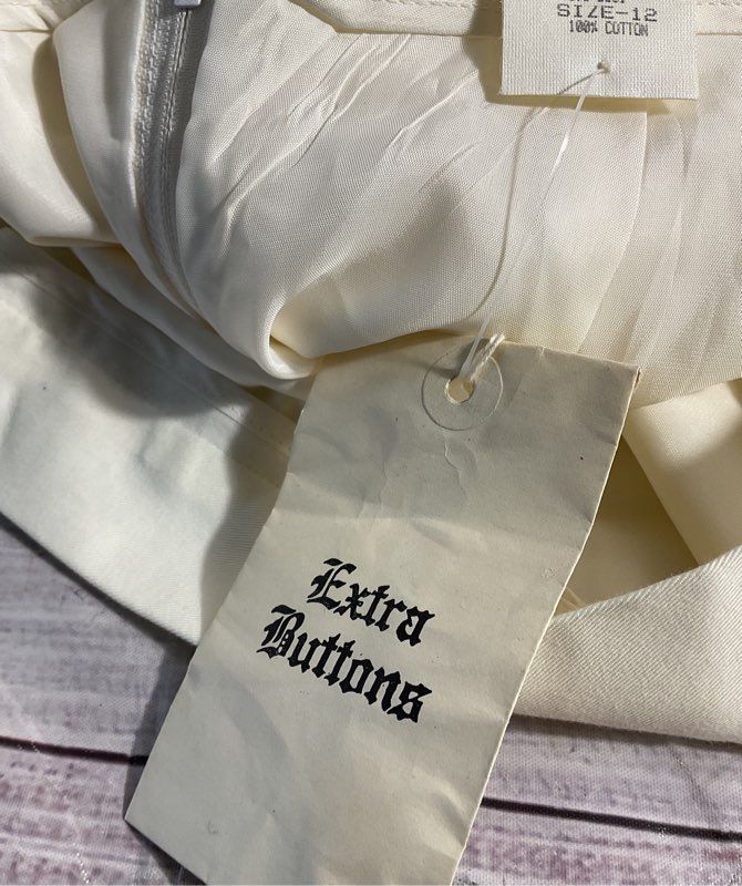 NWT Women's Neiman Marcus By Randolph Duke Off White Skirt Size 12 Vintage