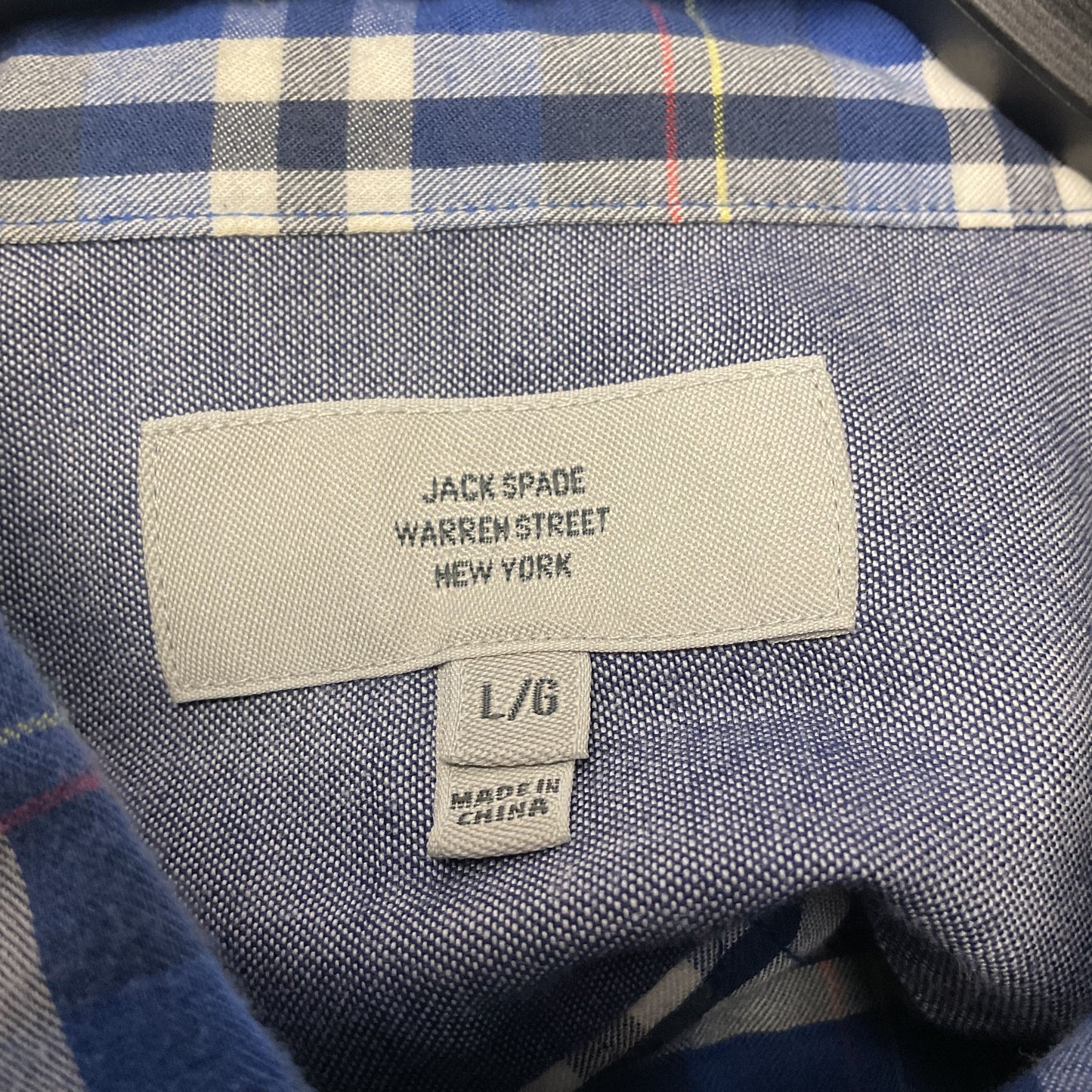 Jack Spade Danver Blue Plaid Long Sleeve Button Down Shirt - Size L