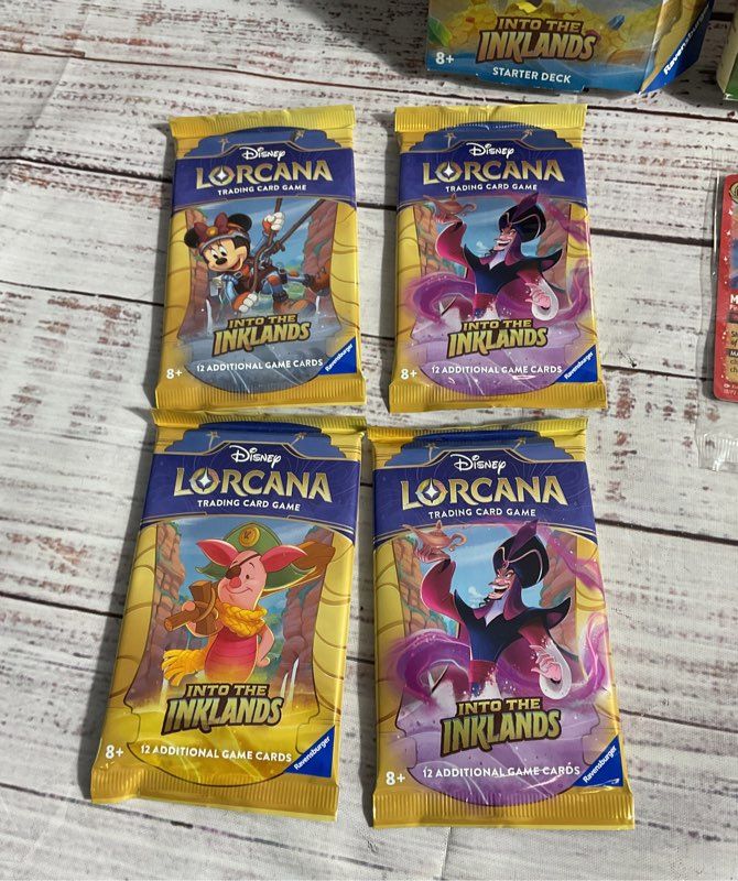 Disney Lorcana Trading Card Game 2 Decks 4 Booster Packs 1 Promo Card NEW