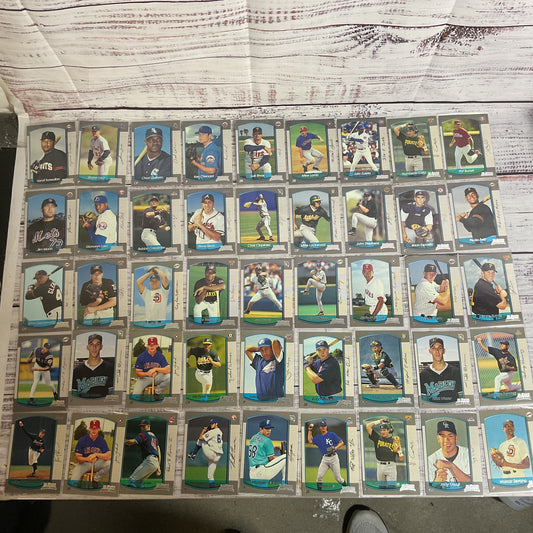 Set of 372 TOPPS 2000 Bowman & Bowman Chrome Baseball Cards