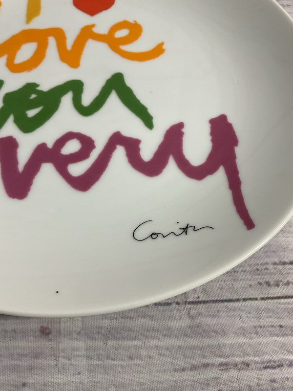 Sister Corita Kent "I Love You Very" Limited Edition Pop Art Plate #2497/30,000