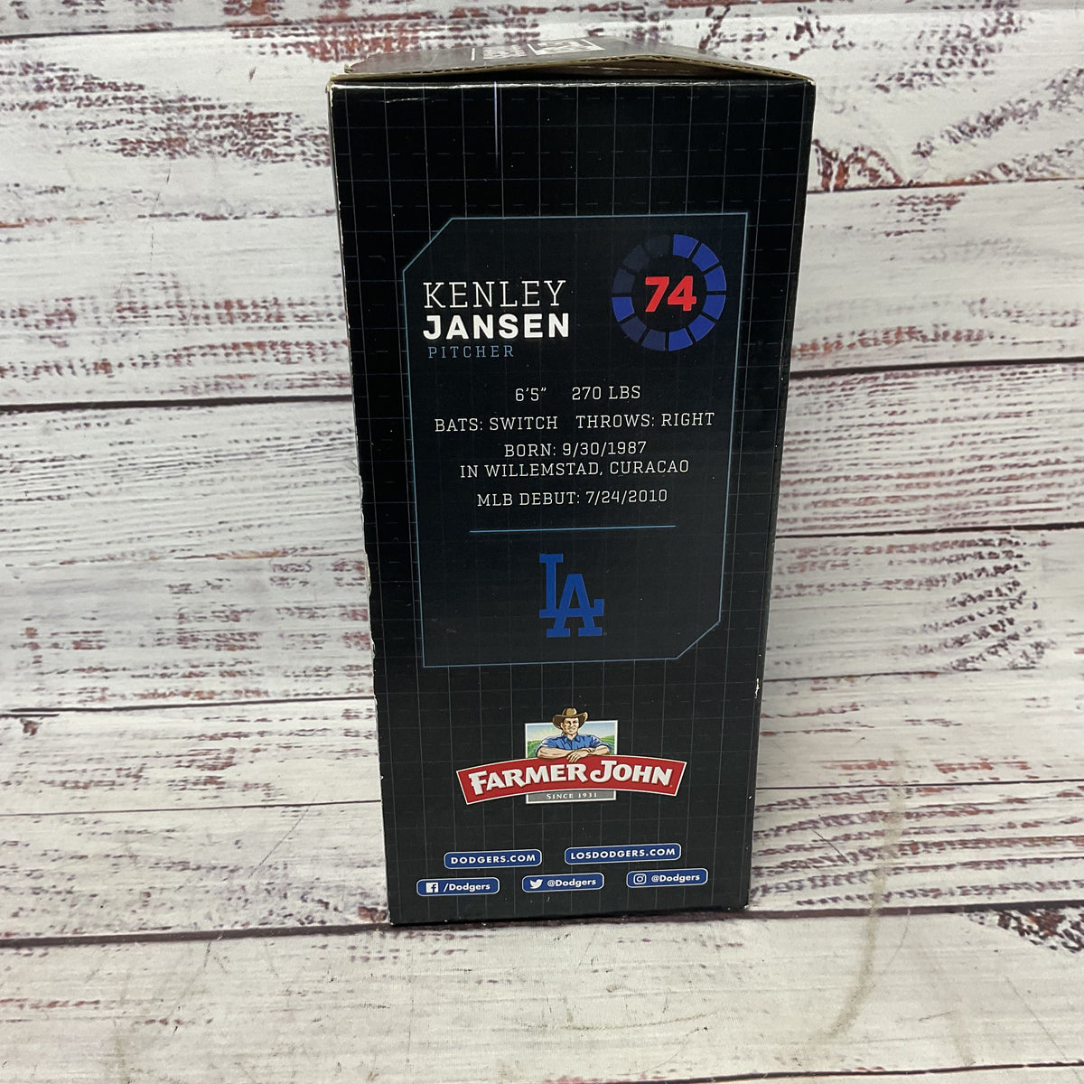 LA Dodgers Kenley Jansen #74 2017 SGA Bobblehead MLB Baseball