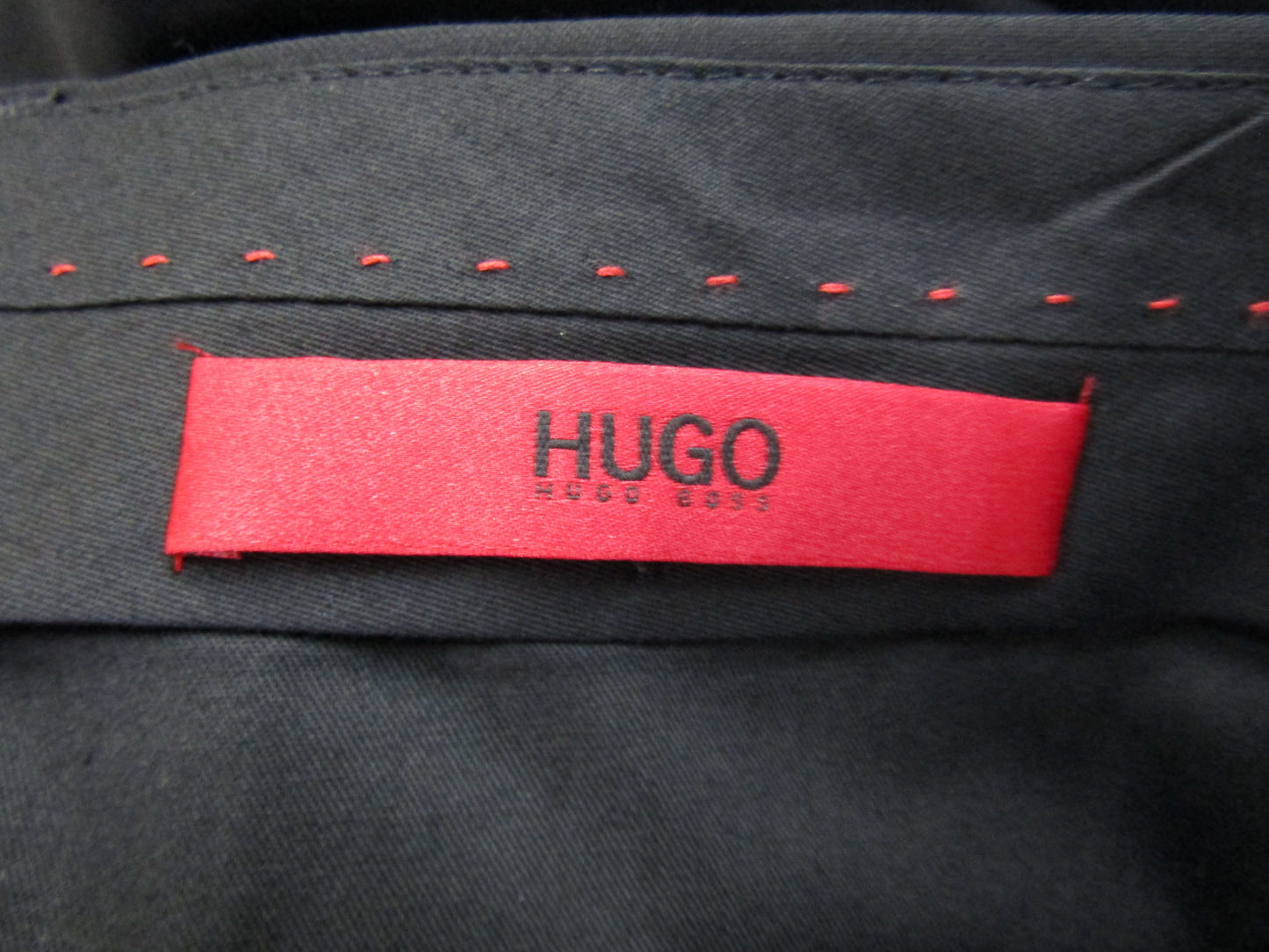 Hugo Boss Men's Black Wool Trouser Dress Pants Size 32 R UNHEMMED