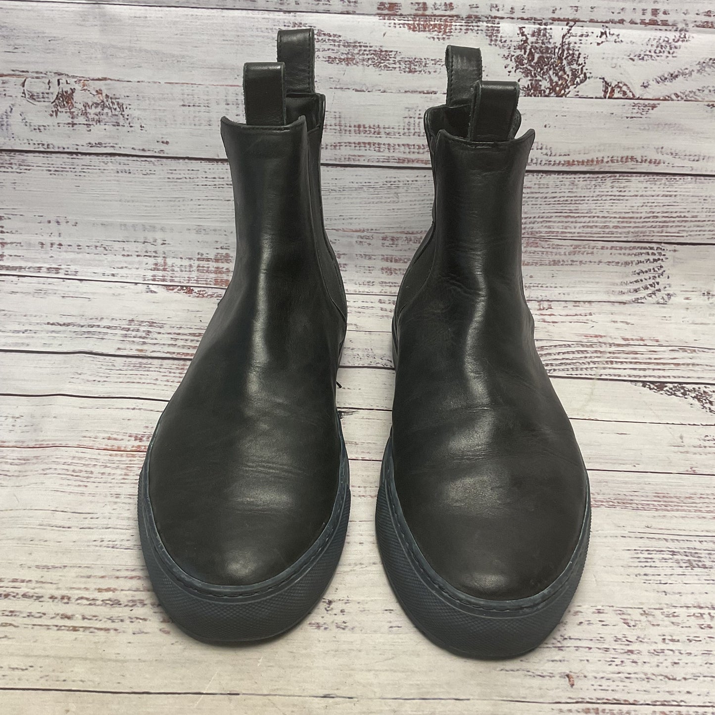 Uri Minkoff Black Leather Chelsea Boot Men Size 11
