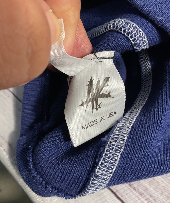 Astra Kidani Women's Ribbed Cutout Tank Top Blue Size M Made in USA