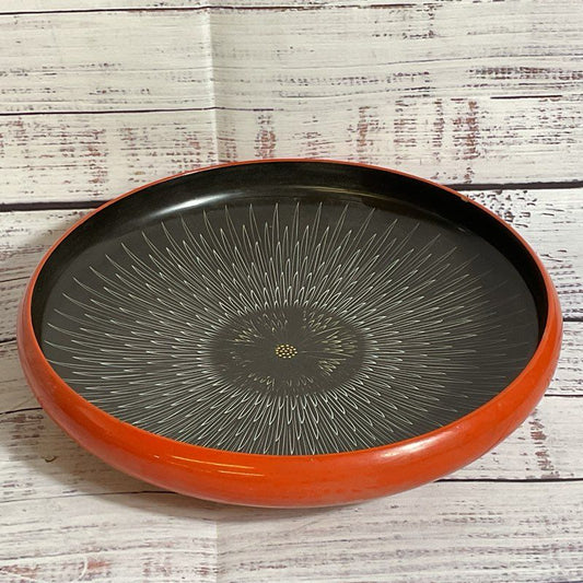 VTG. Japanese Lacquerware Red Bowl- 9.25" x 2"