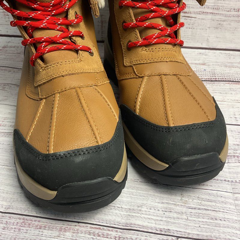 Ugg Adirondack XXV Tan Leather Plush Lined Snow Boot Women's Size 12
