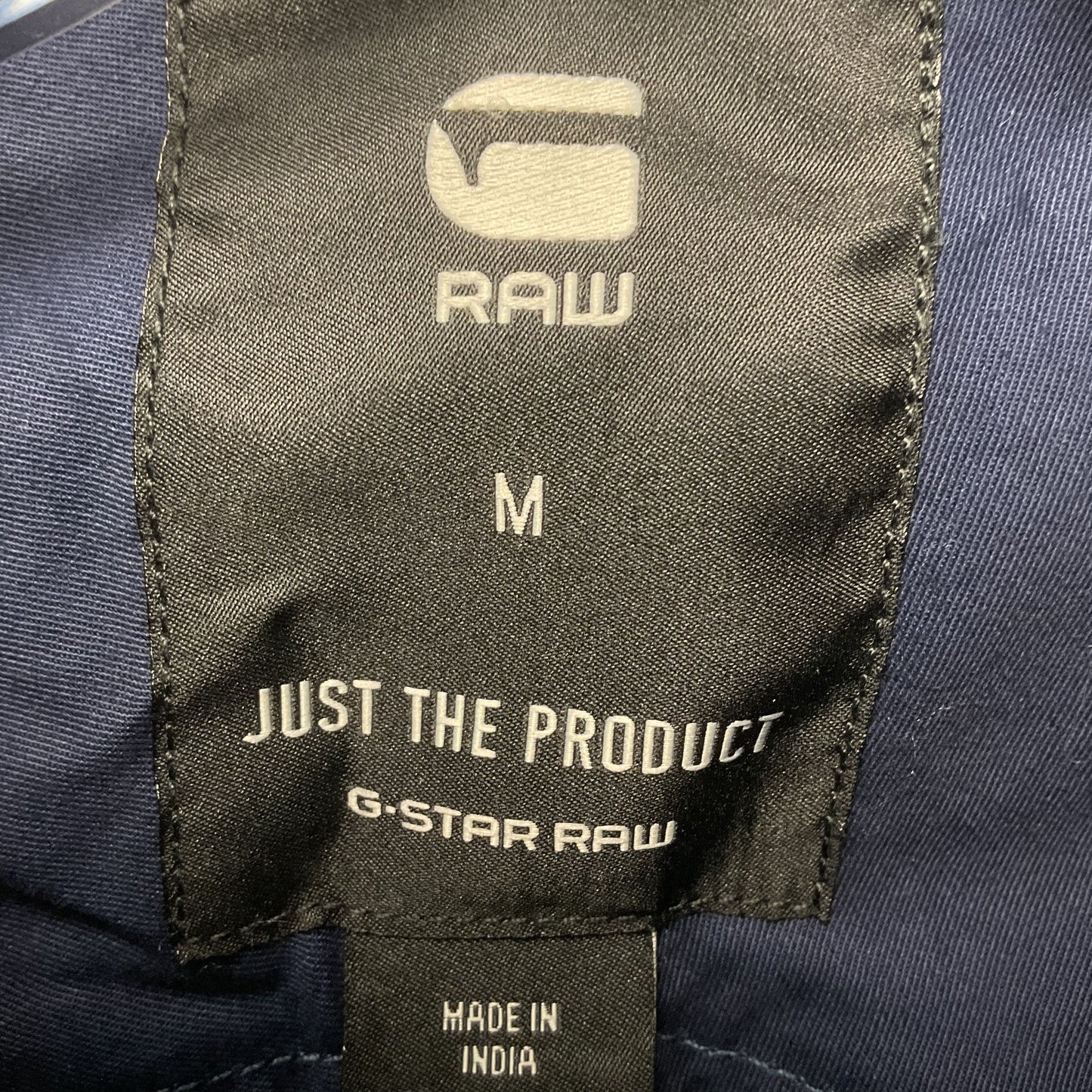 G-Star Raw Navy Blue Long Sleeve Button Up Shirt - Size M