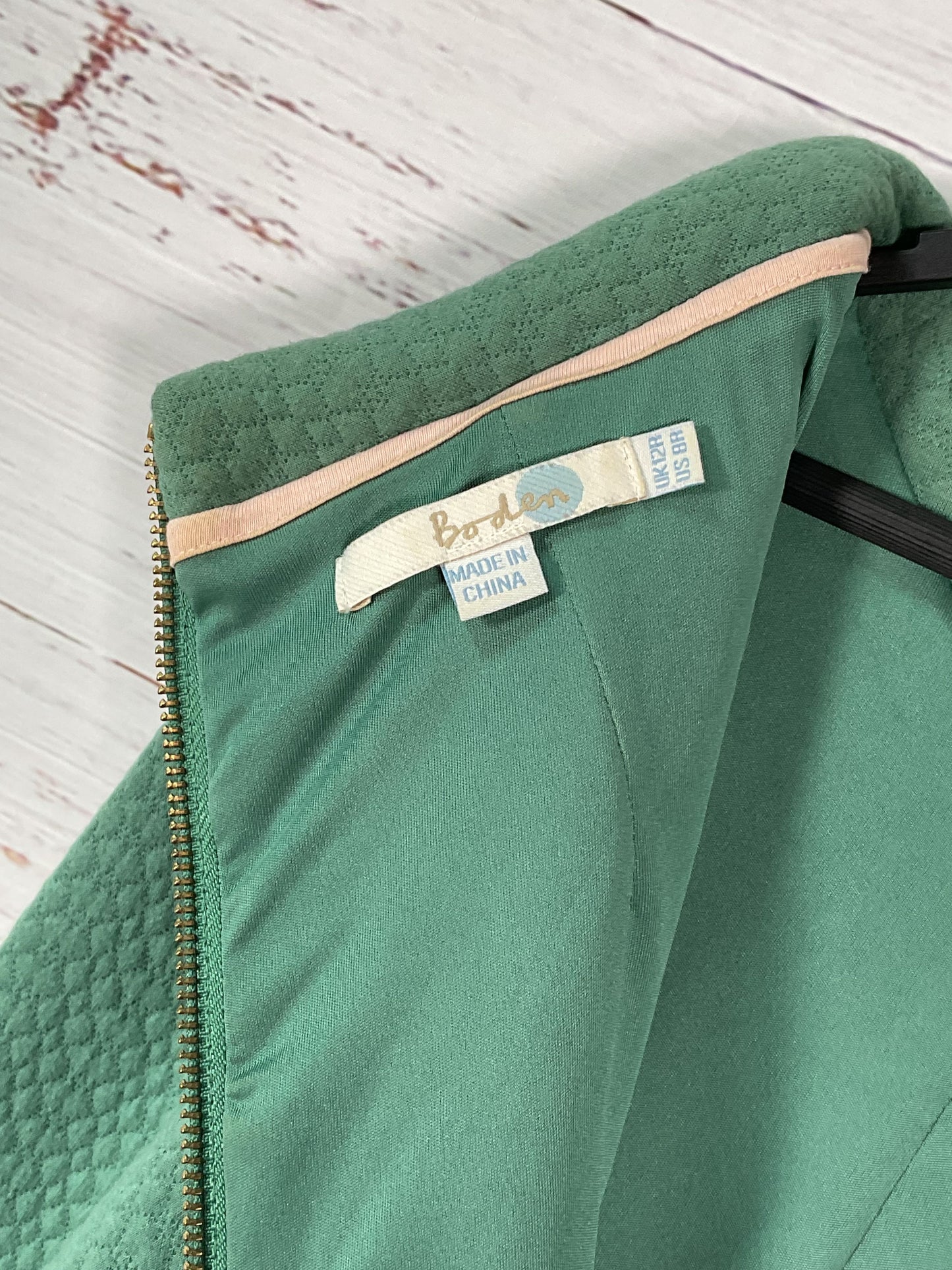 Boden Green Quilted Long Sleeve Dress - Size 8R