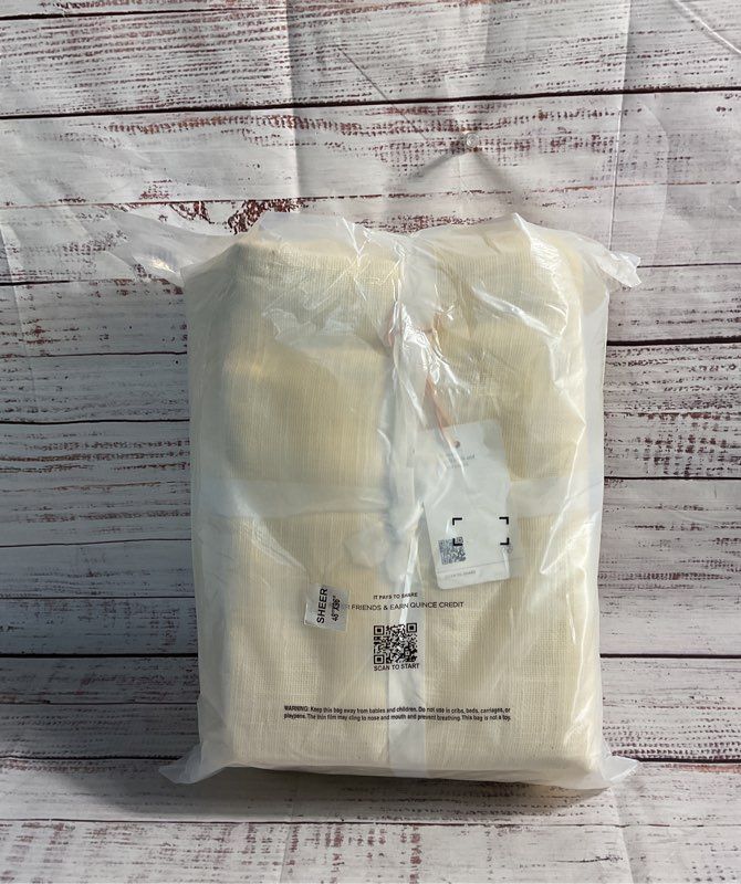 New Sealed Quince European Linen 2 Sheet Set Light Beige 48"x 96"