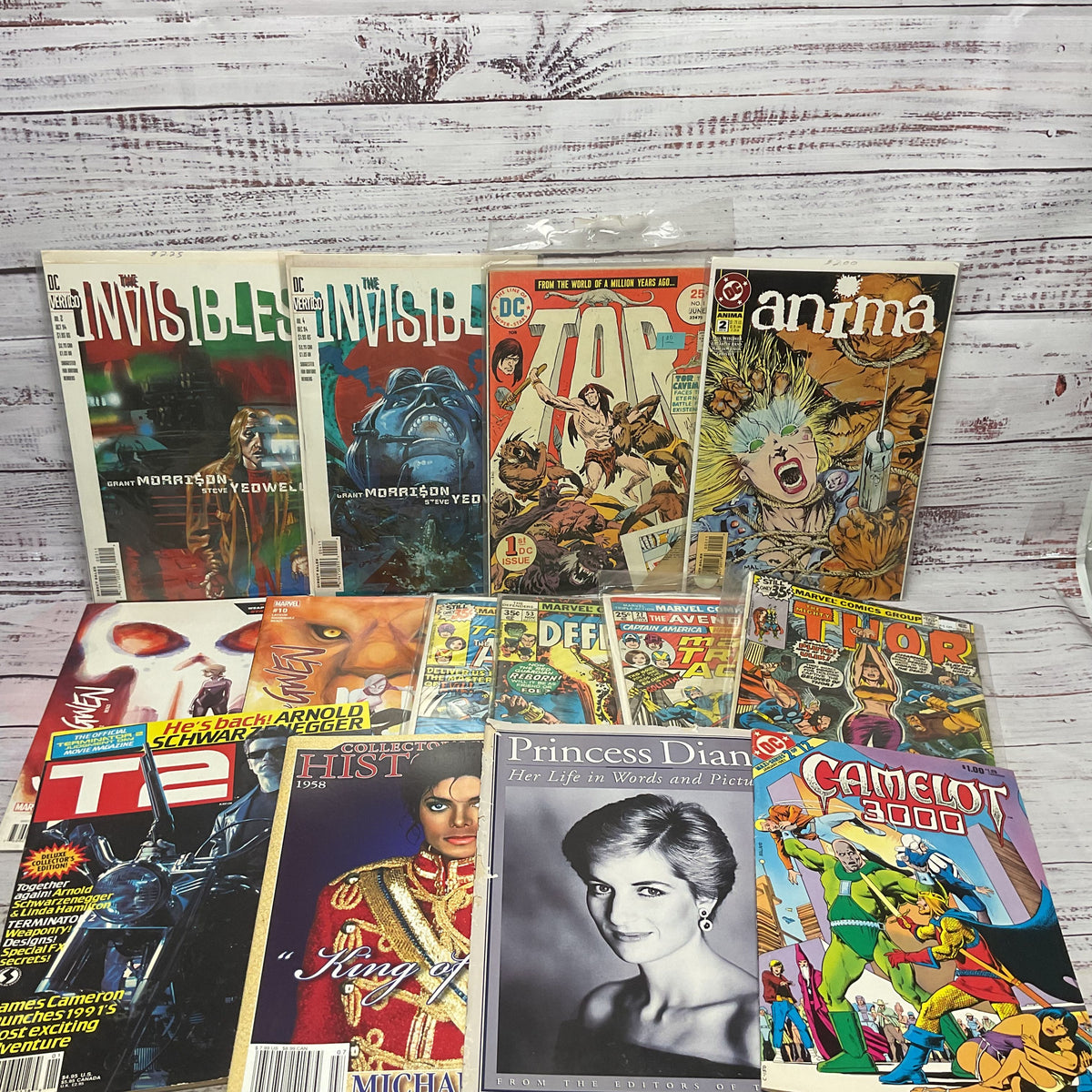 Marvel Dc Independent Lot Of 14 Mixed Vintage And Modern Comics And Magazines