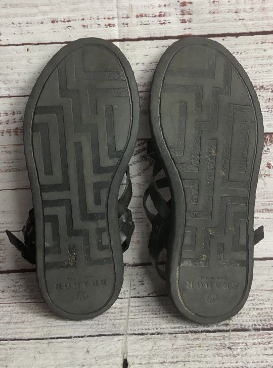 Brador Leather Strappy Sandals Black 38