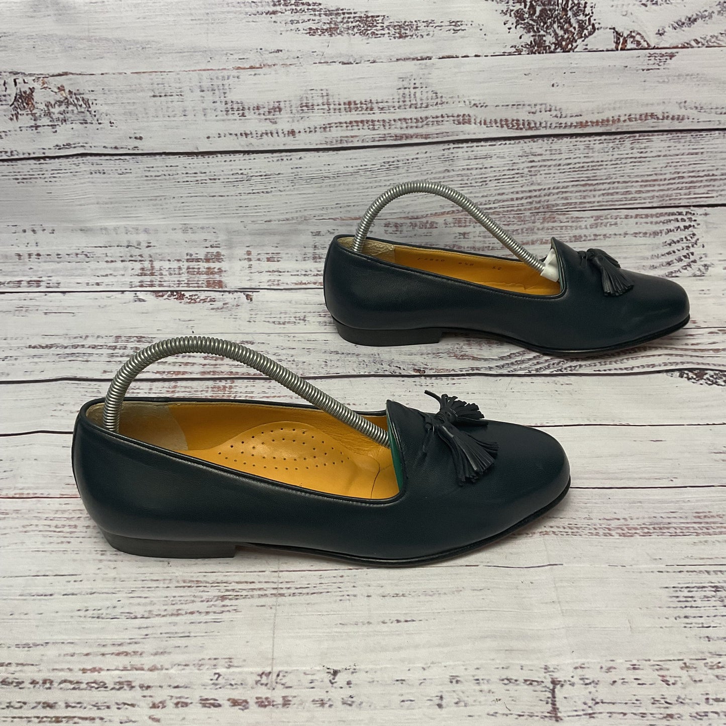 Cole Haan Navy Blue Leather Tassel Slip On Casual Shoe Women Size 6.5