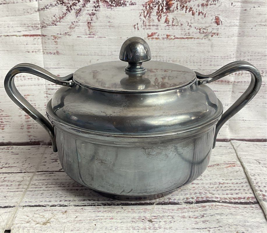 Reed & Barton Vintage WW2 USN Silver-Soldered 3610 Sugar Bowl Silver Plated